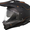 Capacete c/ Viseira TREK RALLY Preto/Laranja Mate Shot