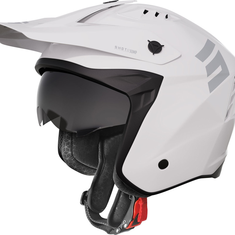 Capacete JUMP SOLID Branco Brilhante Shot