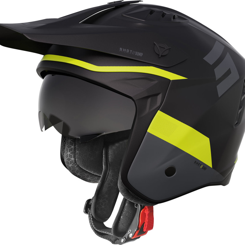 Capacete JUMP TRICKS Preto/Amarelo Neon Mate Shot