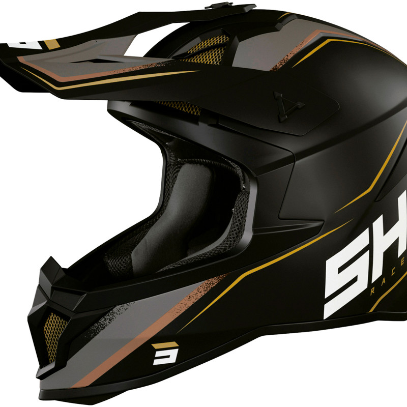 Capacete LITE PRISM Preto/Dourado Mate Shot