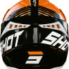 Capacete LITE FURY Preto/Laranja Neon Brilho Shot