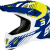 Capacete LITE FURY Azul Marinho/Amarelo Neon Brilho Shot