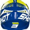 Capacete LITE FURY Azul Marinho/Amarelo Neon Brilho Shot