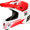 Capacete LITE FURY Branco/Vermelho Shot