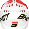 Capacete LITE FURY Branco/Vermelho Shot