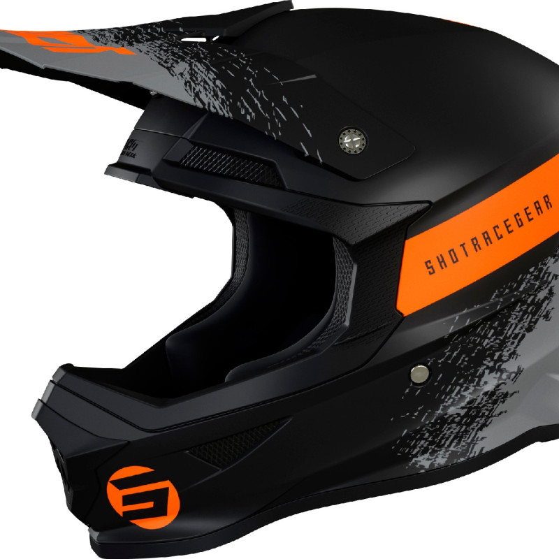 Capacete FURIOUS ROLL Shot Preto / Laranja Mate