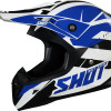 Capacete PULSE REVENGE Branco/Azul/Preto Brilho Shot