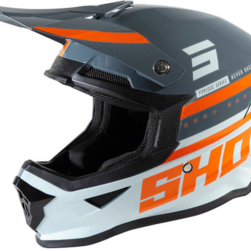 Capacete Furious Shining Laranja / Cinza Shot