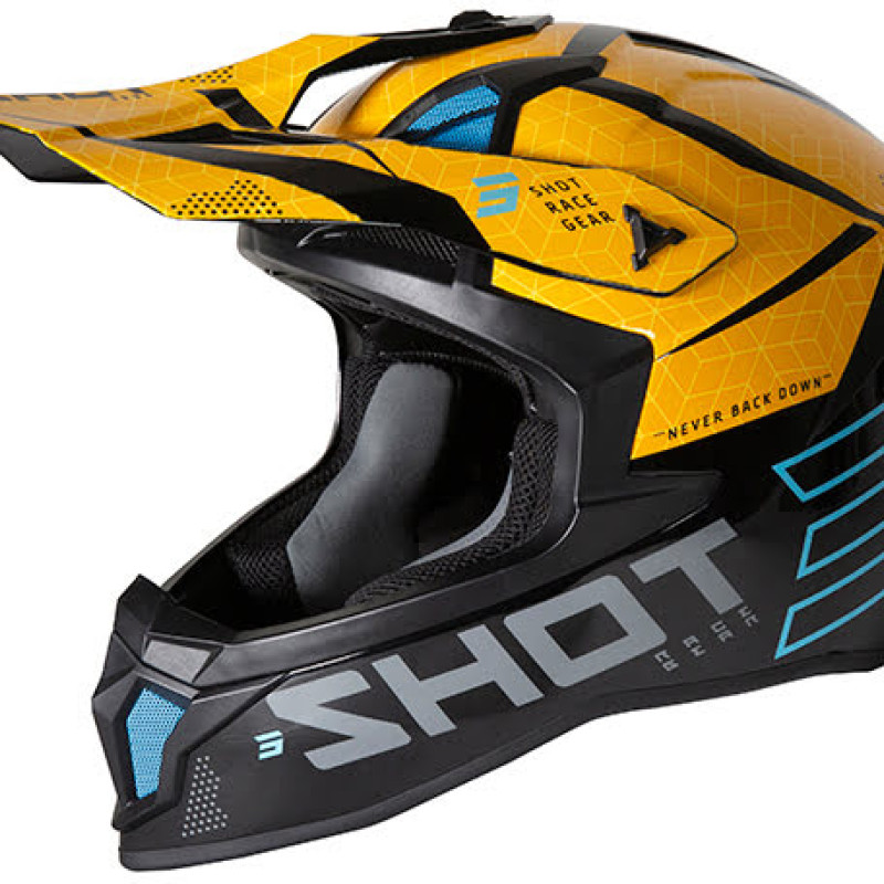 Capacete LITE CORE Preto/Amarelo brilho Shot