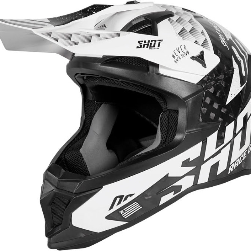 Capacete LITE CARBON RUSH Carbono/Preto brilho Shot