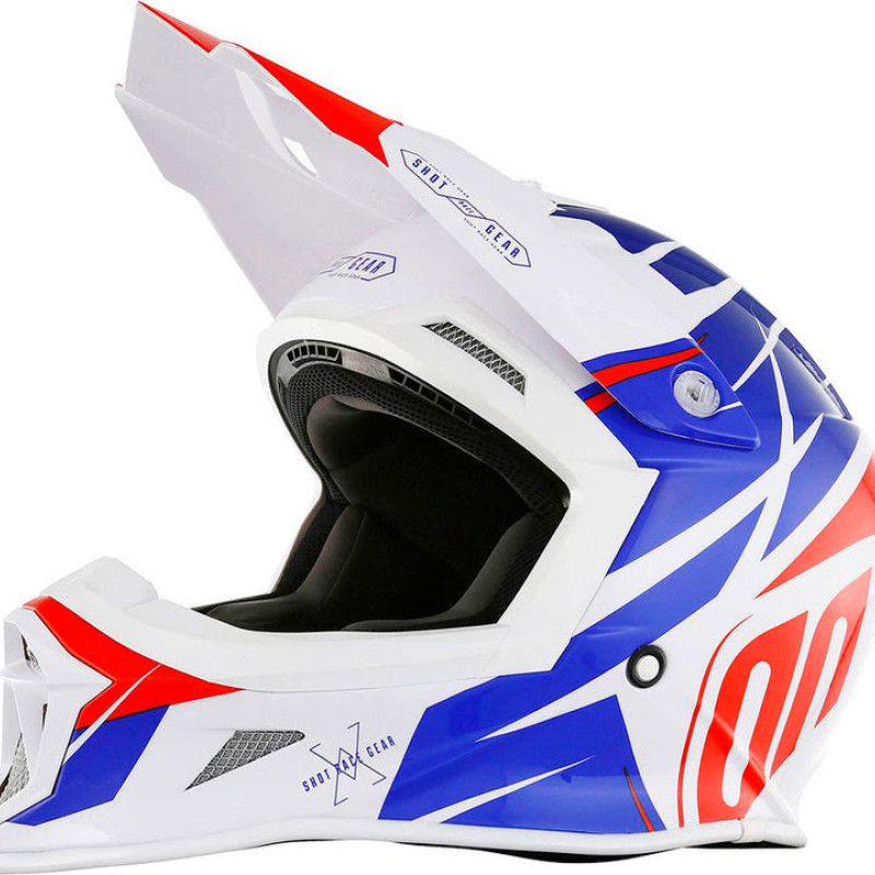 Capacete STRIKER EXOD Azul/Vermelho Shot