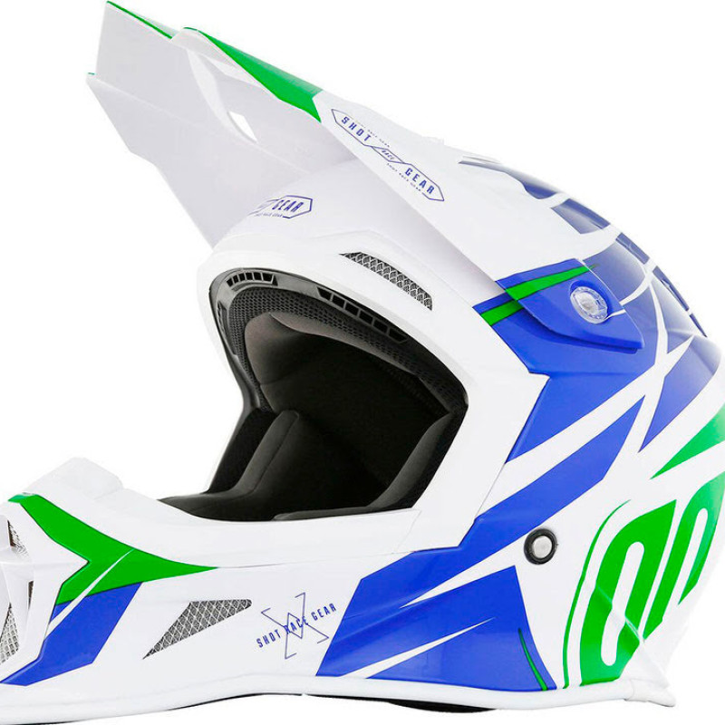 Capacete STRIKER EXOD Azul/Verde Shot