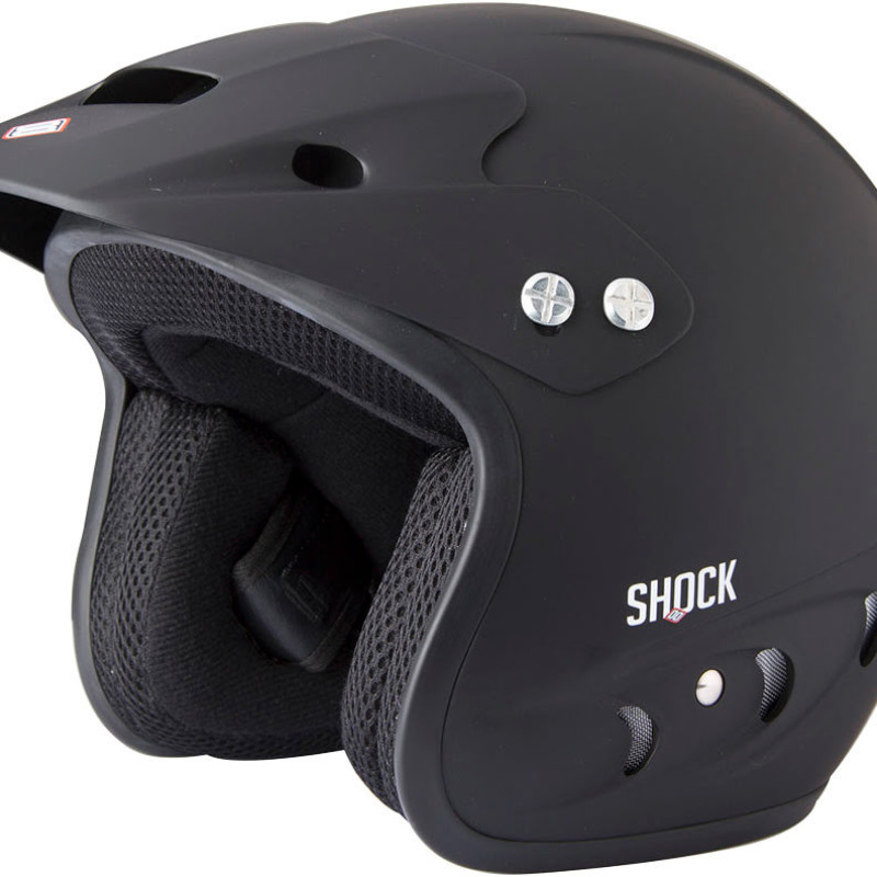 Capacete Jet SHOCK Preto mate Shot