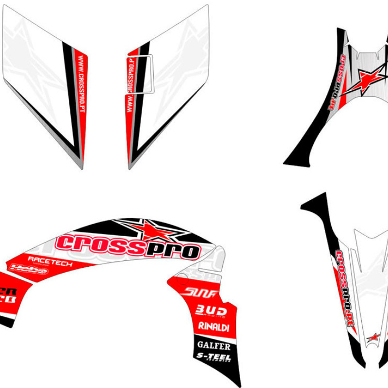 Kit Autocolantes Crosspro Light Yamaha Yfz 450r