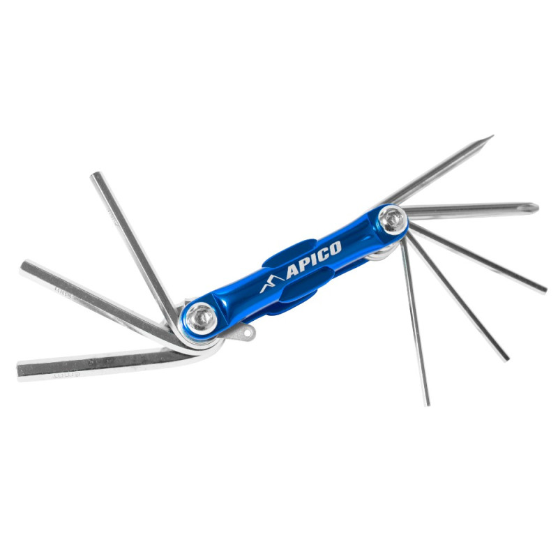 Hex Head Key/screw Driver 8pcs Multi Tool Blue