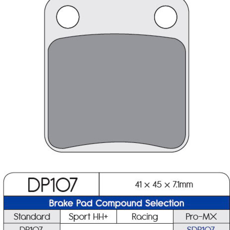 Pastilha de travão Sinterizada (SDP PRO-MX) DP BRAKES Honda