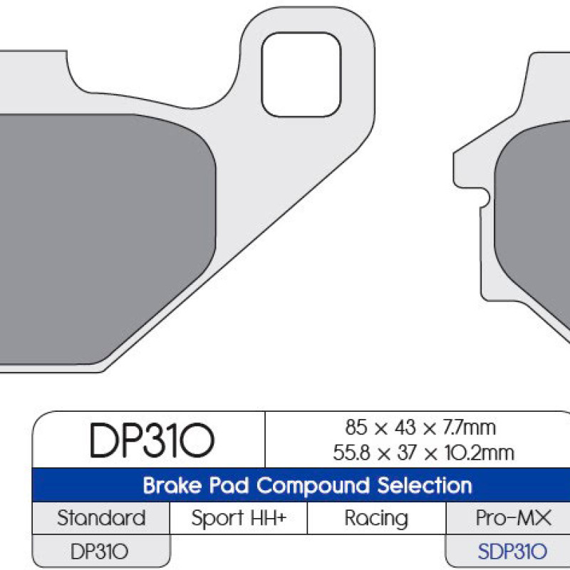 Pastilha de travão Sinterizada (SDP PRO-MX) DP BRAKES Aprilia