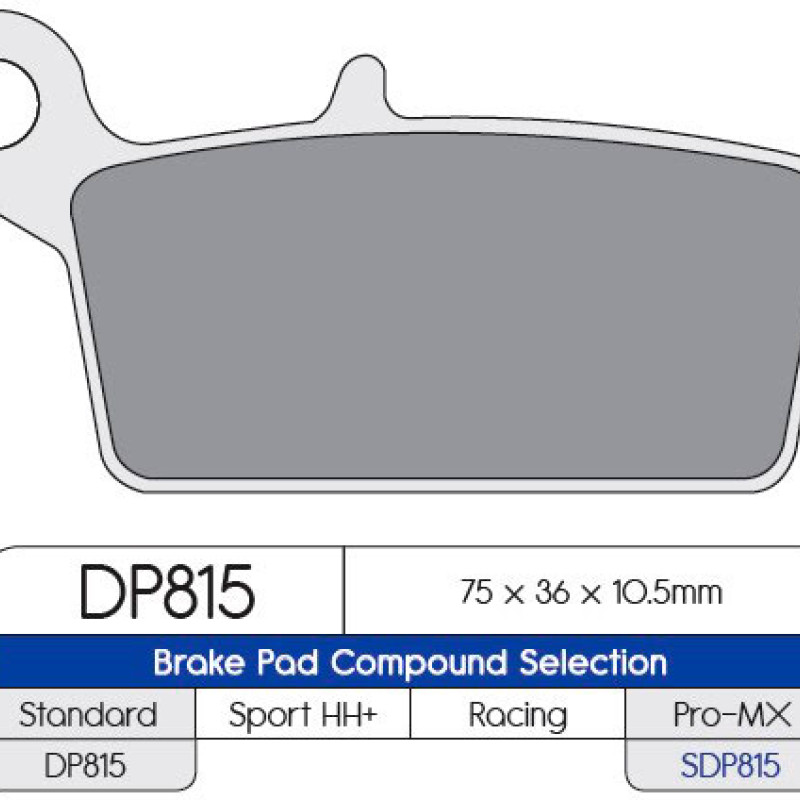 Pastilha de travão Sinterizada (SDP PRO-MX) DP BRAKES Kawasaki