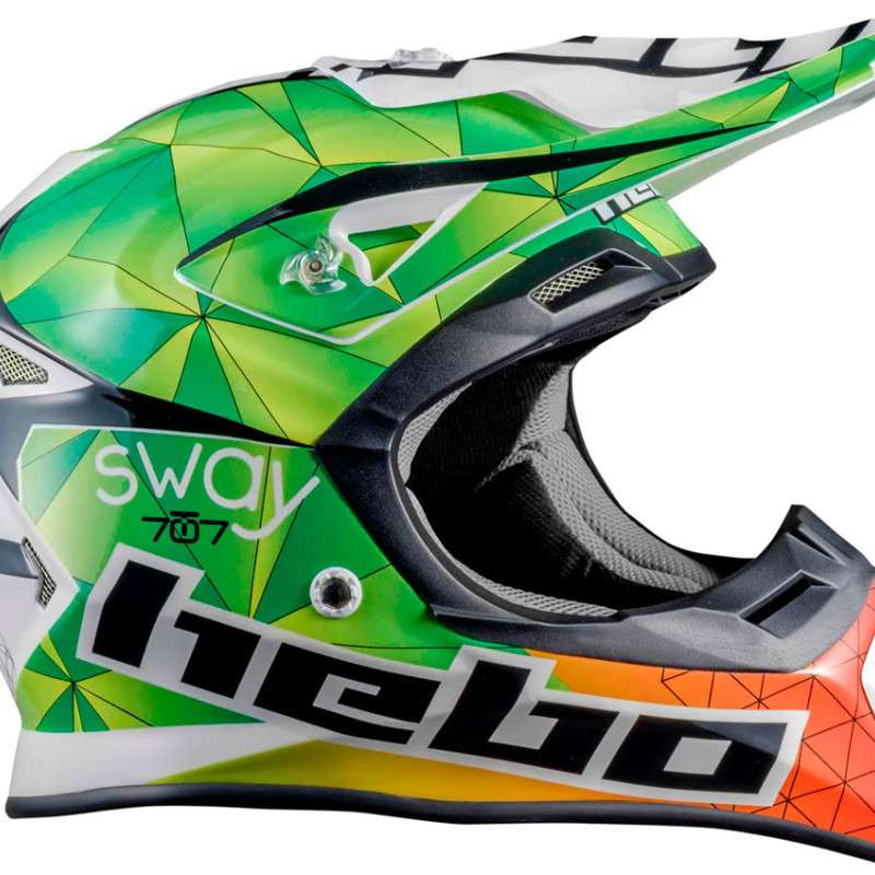 Capacete SWAY FIBRA Verde Hebo