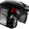 Capacete HTR-P01 V6 ZONE 5 H TYPE Preto Hebo