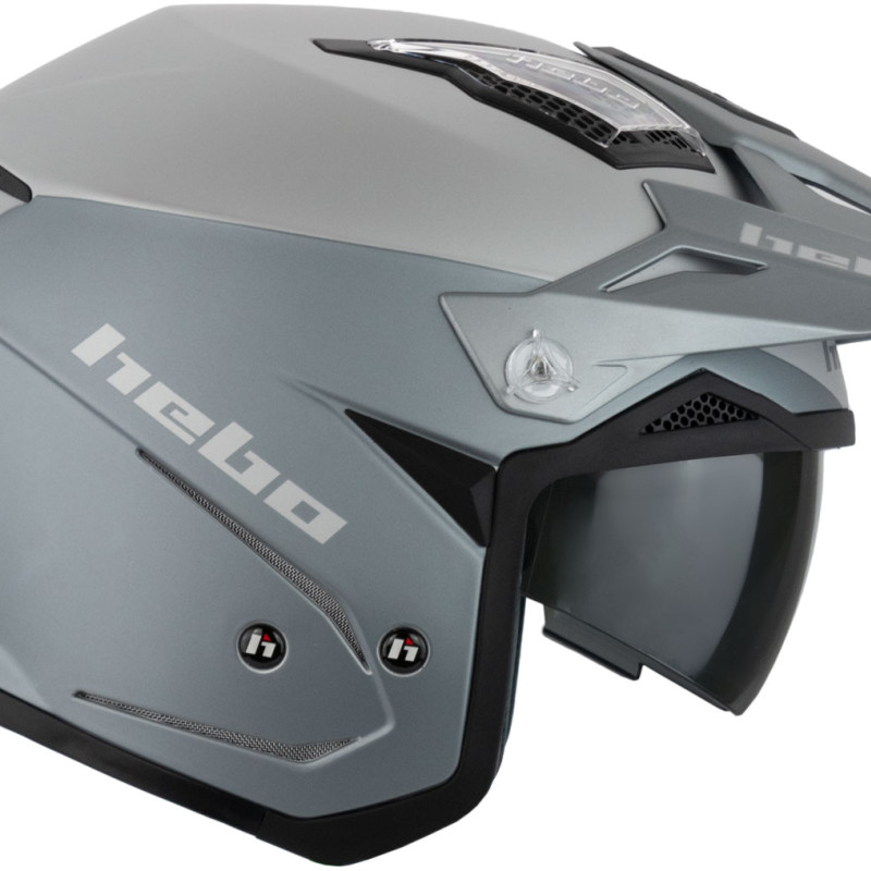 Capacete HTR-P01 V6 ZONE 5 BICOLOR Cinza Hebo