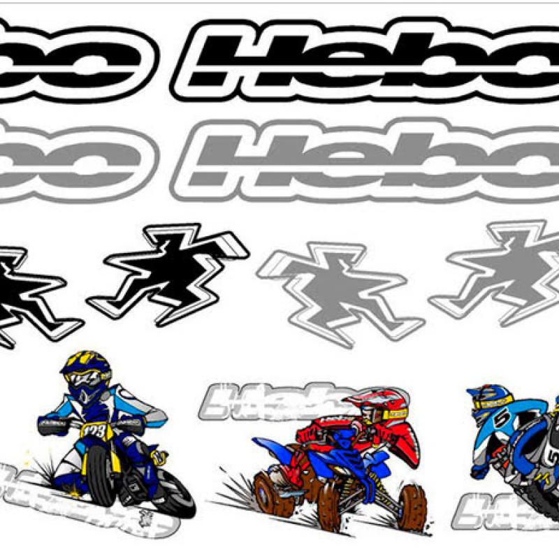 Folha Kit Autocolantes Hebo Racing 510x245mm