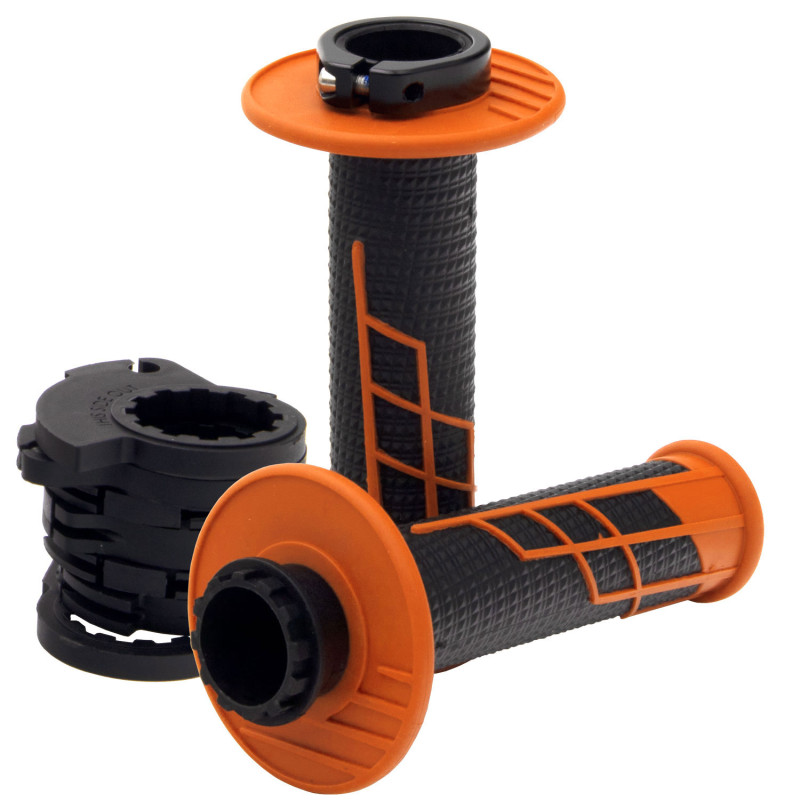 Punhos Protaper Clamp-on 1/2 Waffle Neon Laranja/preto