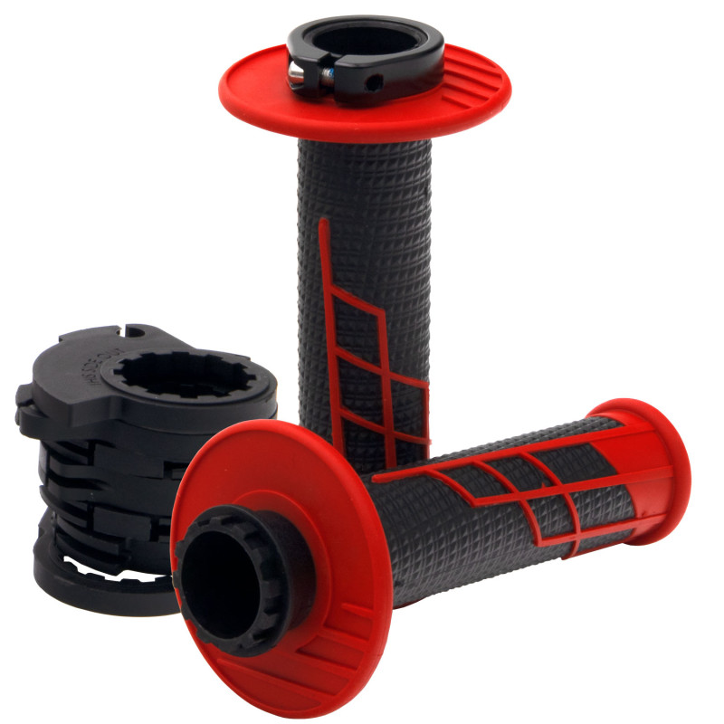 Punhos Protaper Clamp-on 1/2 Waffle Vermelho/preto