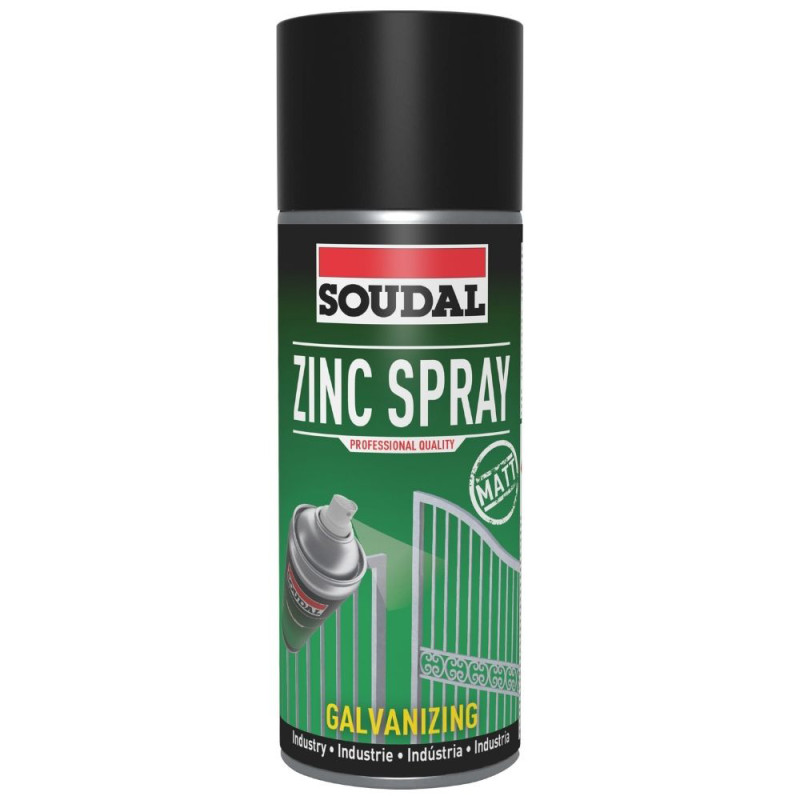 Spray de Zinco Mate Claro Soudal