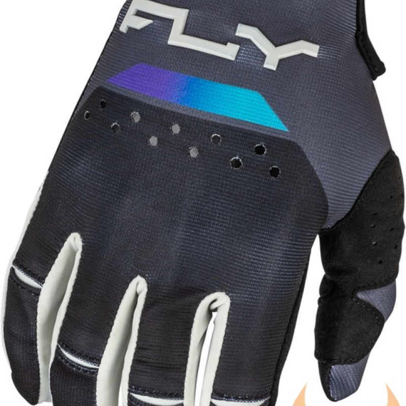 Luvas Fly Racing Kinetic Reload Charcoal / Black / Blue Iridium