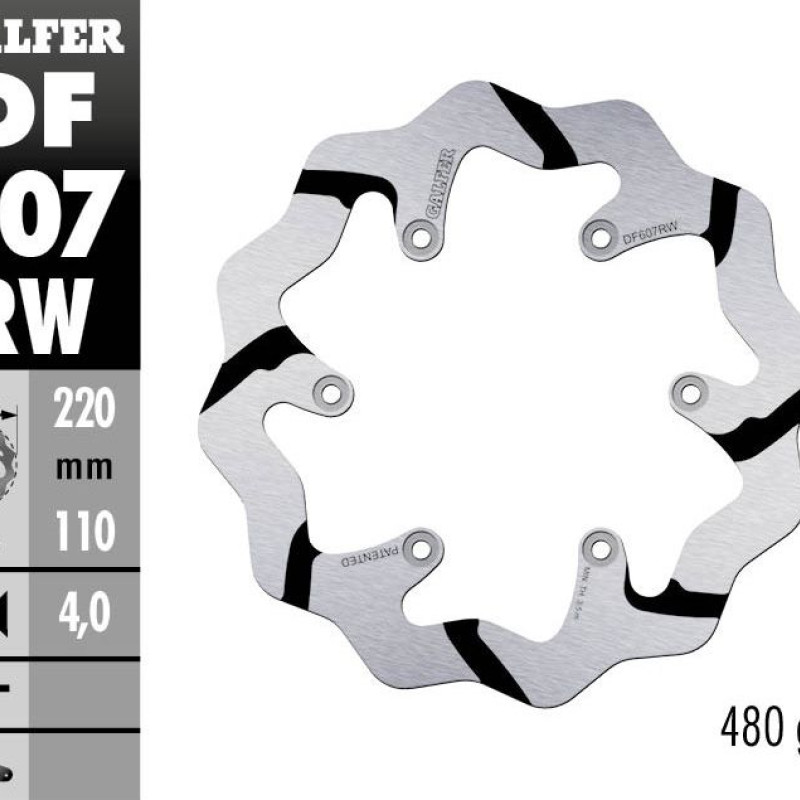 Discos Travão Trás Fixed Wave Grooved Galfer Husaberg