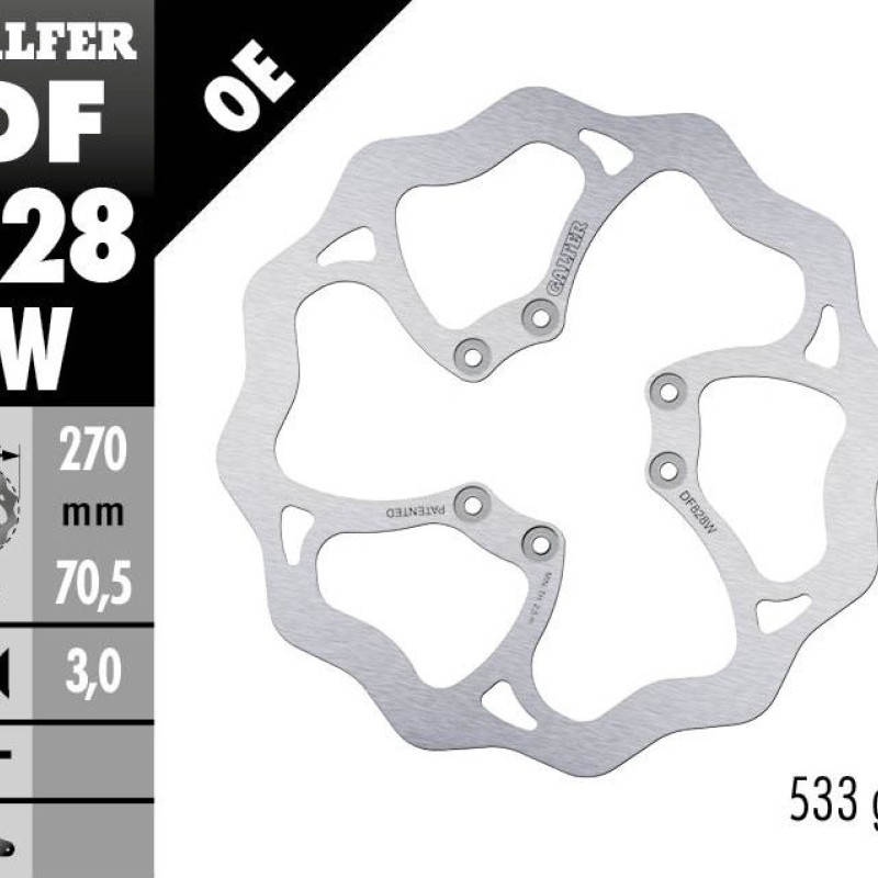 Discos Travão Frente Fixed Wave Galfer TM Racing