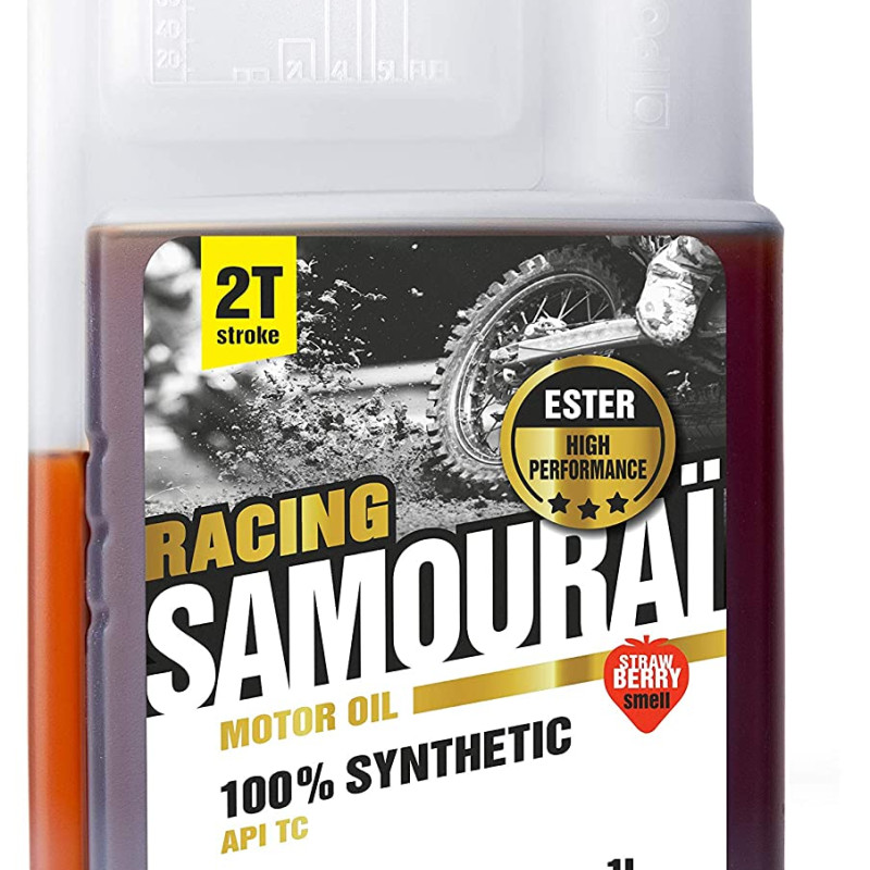 Óleo Mistura 2T Ipone Samourai Racing Morango 100% Sintético