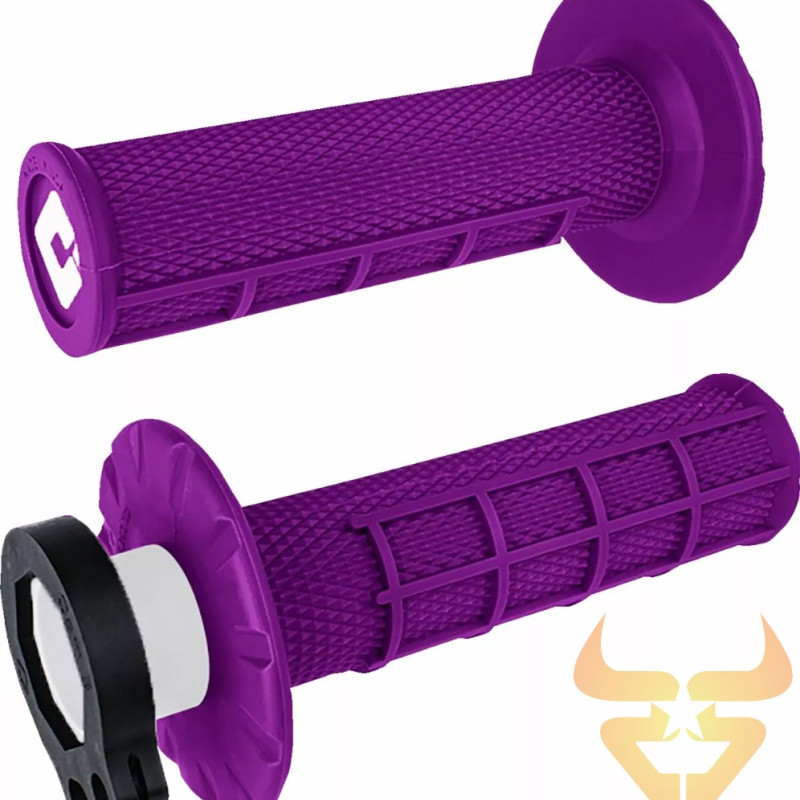 Punhos Odi Mx V2 Lock-on Half-waffle Flo Purple