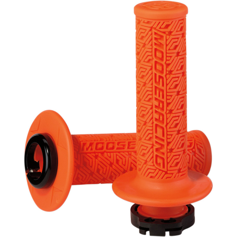 Punhos Moose 36 Series Lock On Orange / Black