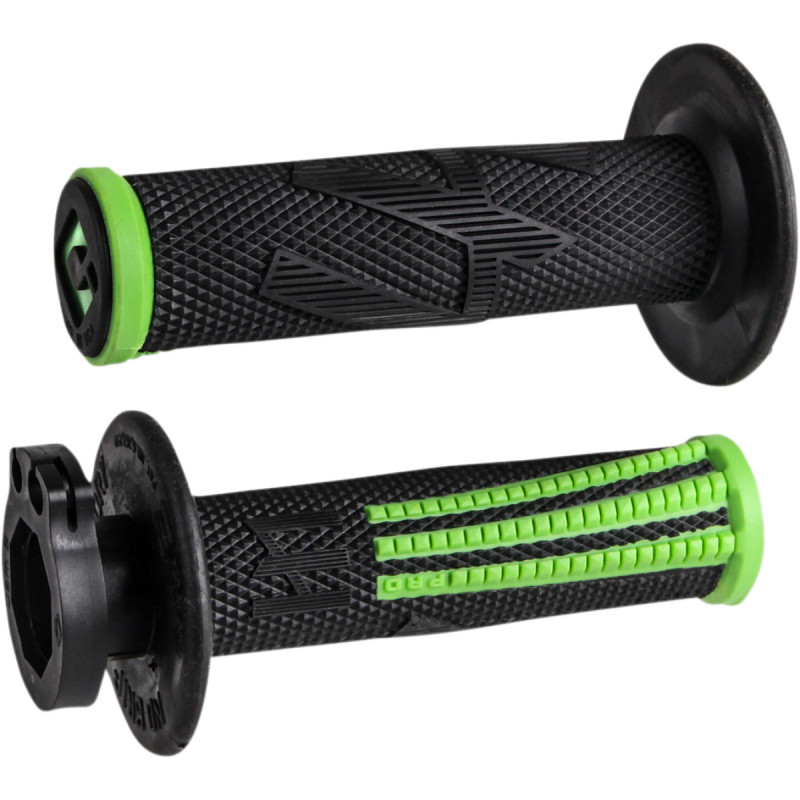 Punhos Odi Lock On Emig Pro V2 Mx Black / Green