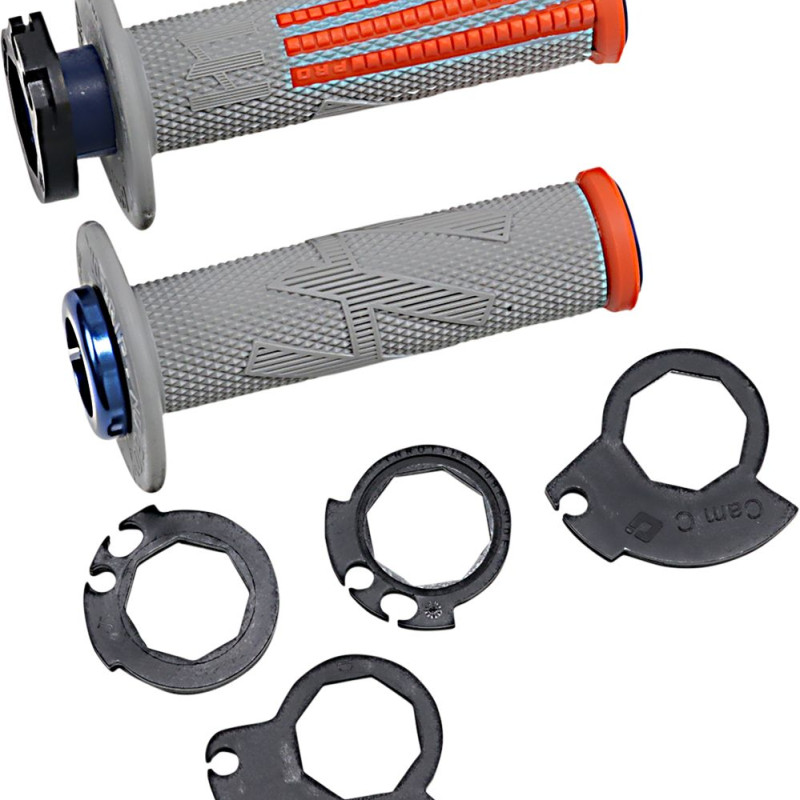 Punhos Odi Lock On Emig Pro V2 Mx Gray / Orange