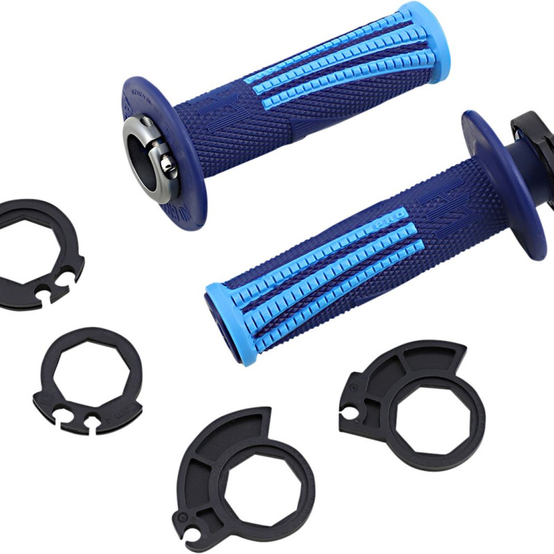 Punhos Odi Lock On Emig Pro V2 Mx Navy / Light Blue