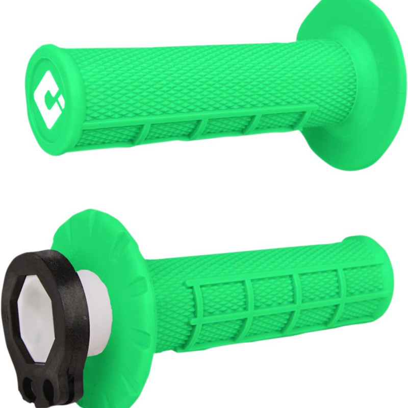 Punhos Odi Mx V2 Lock-on Half-waffle Flo Green