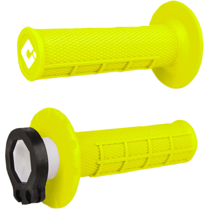 Punhos Odi Mx V2 Lock-on Half-waffle Flo Yellow