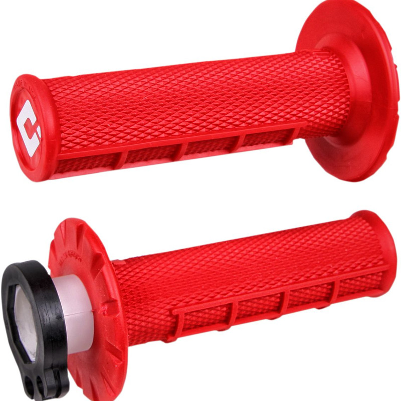 Punhos Odi Mx V2 Lock-on Half-waffle Red