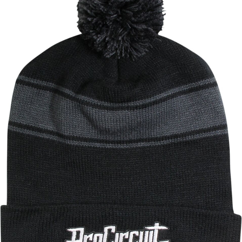 Gorro Pro Circuit Pom Pom Black / Charcoal