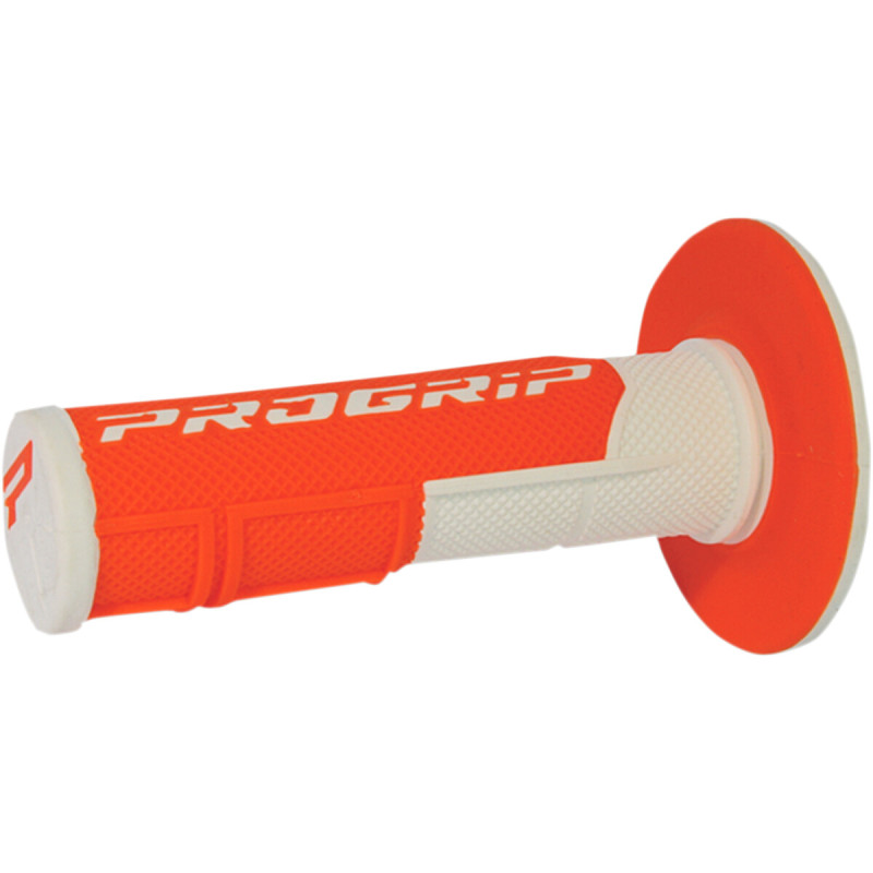 Punhos Pro Grip 801 Mx Double Density Branco / Laranja Fluo