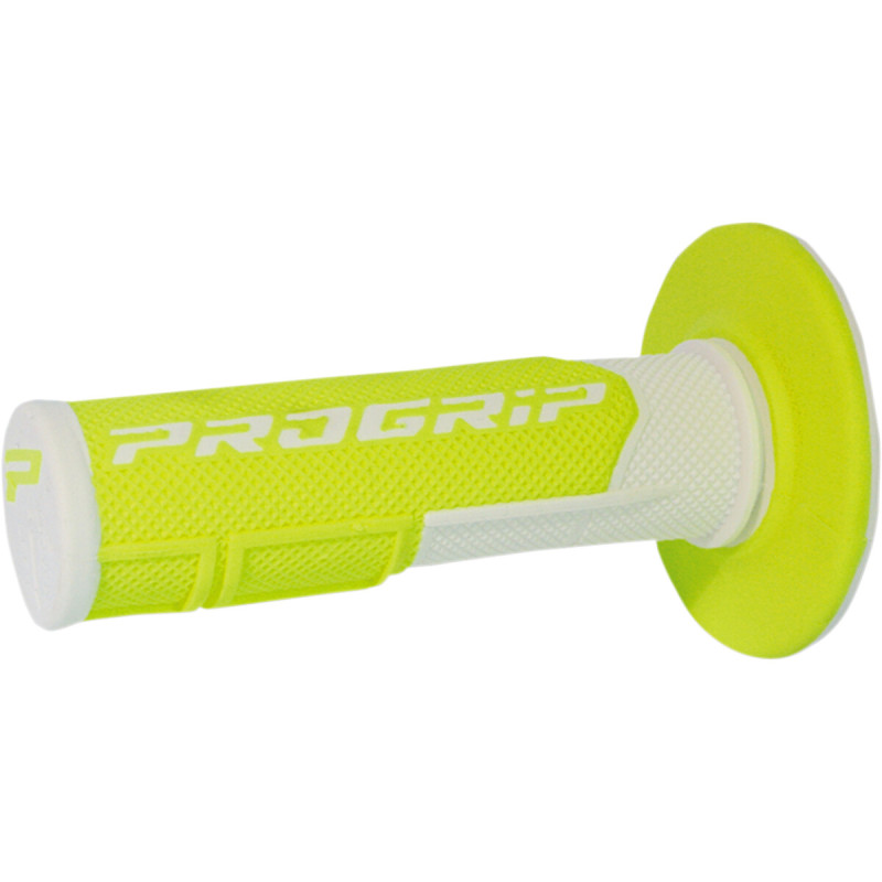 Punhos Pro Grip 801 Mx Double Density Branco / Amarelo Fluo