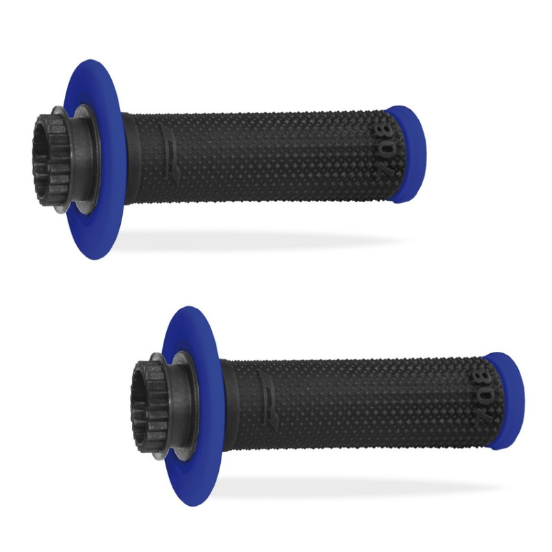 Punhos Pro Grip 708 Lock On  Mx Azul / Preto