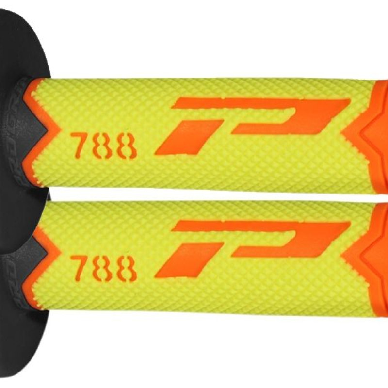 Punhos Pro Grip 788 Triple Density Laranja Fluo / Amarelo Fluo / Azul