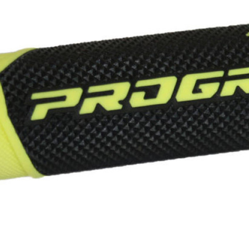 Punhos Pro Grip 732 Mx Double Density Preto / Amarelo Fluo