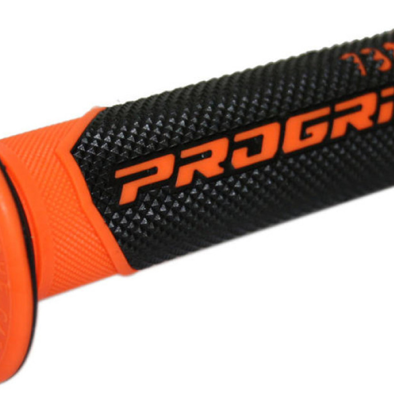 Punhos Pro Grip 732 Mx Double Density Preto / Laranja Fluo