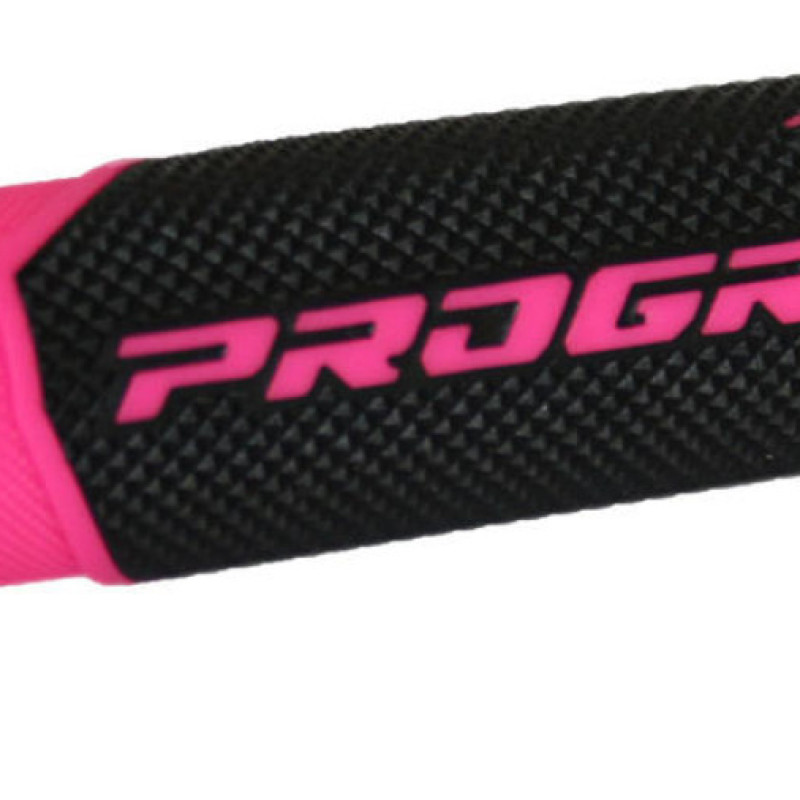 Punhos Pro Grip 732 Mx Double Density Preto / Rosa Fluo