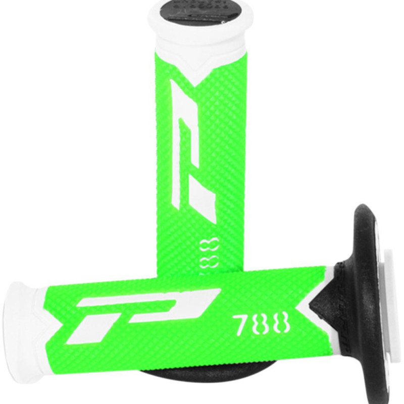 Punhos Pro Grip 788 Triple Density Branco / Verde Fluo